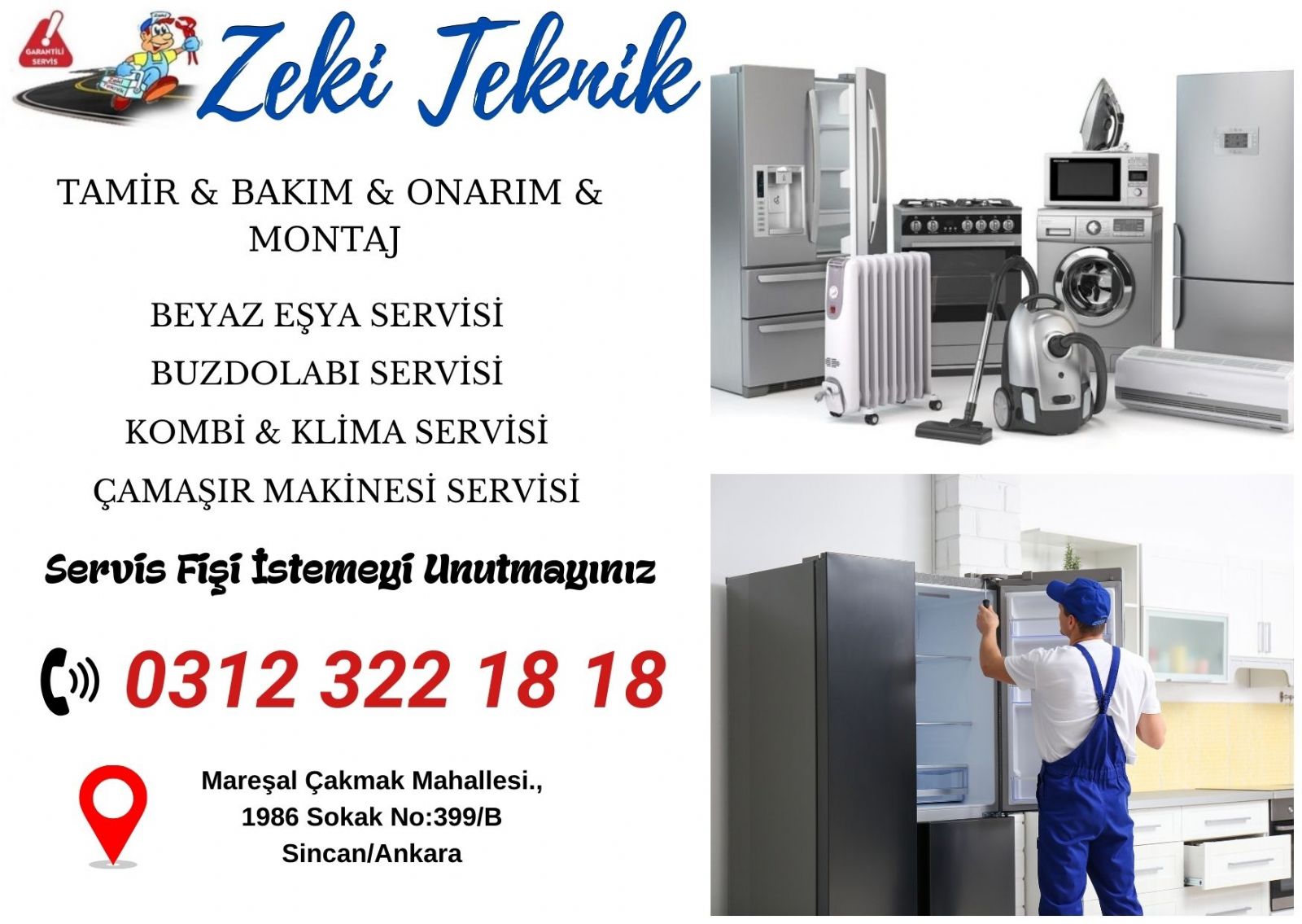 Sincan Beyaz Eşya Tamircisi